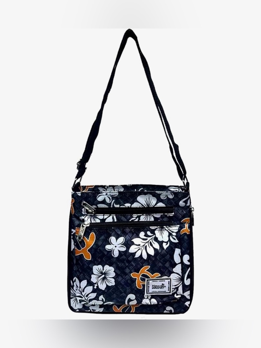 Hawaiian Pattern Crossbody Bag with Adjustable Strap
